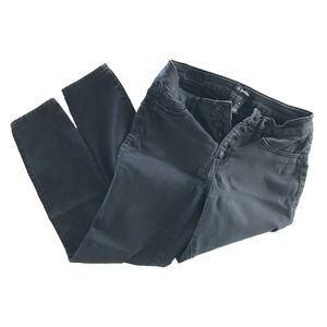 D Jeans High Rise Black Stretch Skinny Fit Button Fly Women's Size 8